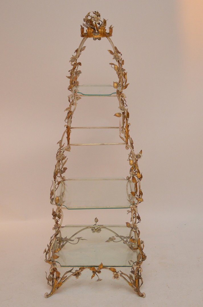 Metal stand with 4 graduated shelves (3 pieces of (1 of 5)