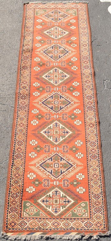 Caucasian semi antique runner, 10'L x 32"w (1 of 4)