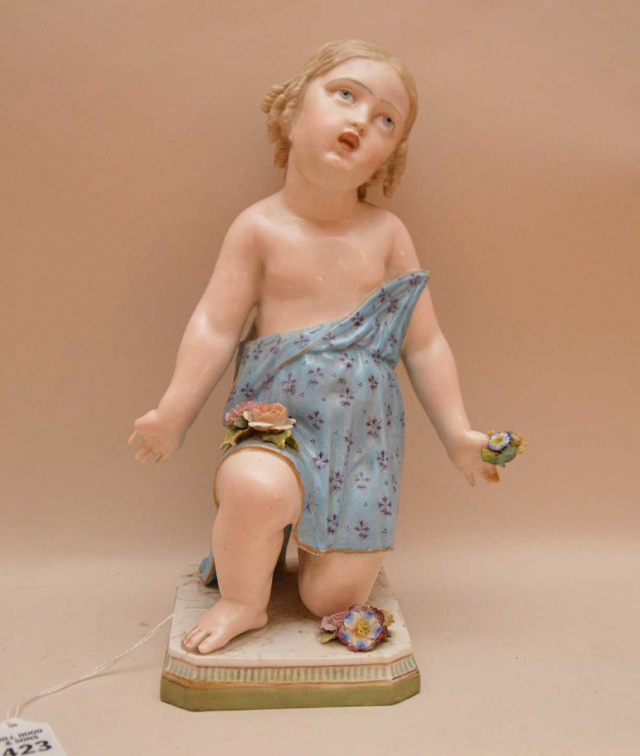 Large Meissen Porcelain Figure depicting a young girl. (1 of 10)