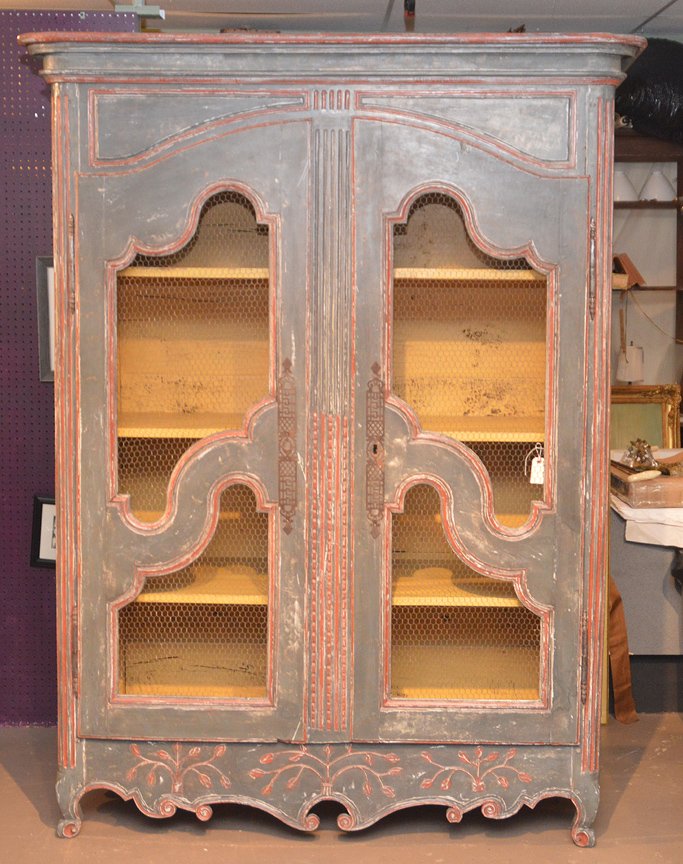 19th c. painted French armoire (1 of 10)