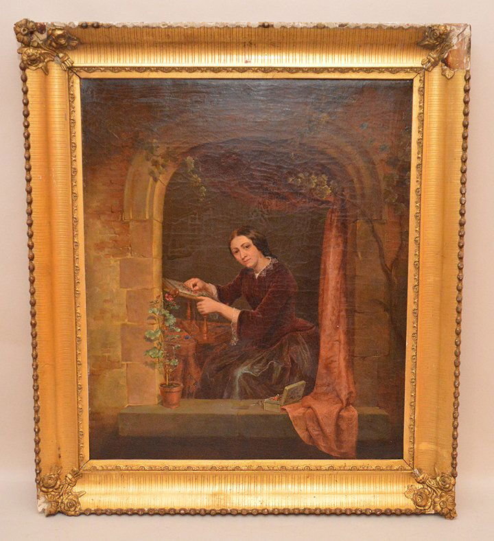 Adrian Joseph Verhoeven-Ball (Belgian 1824-1882), lady (1 of 7)