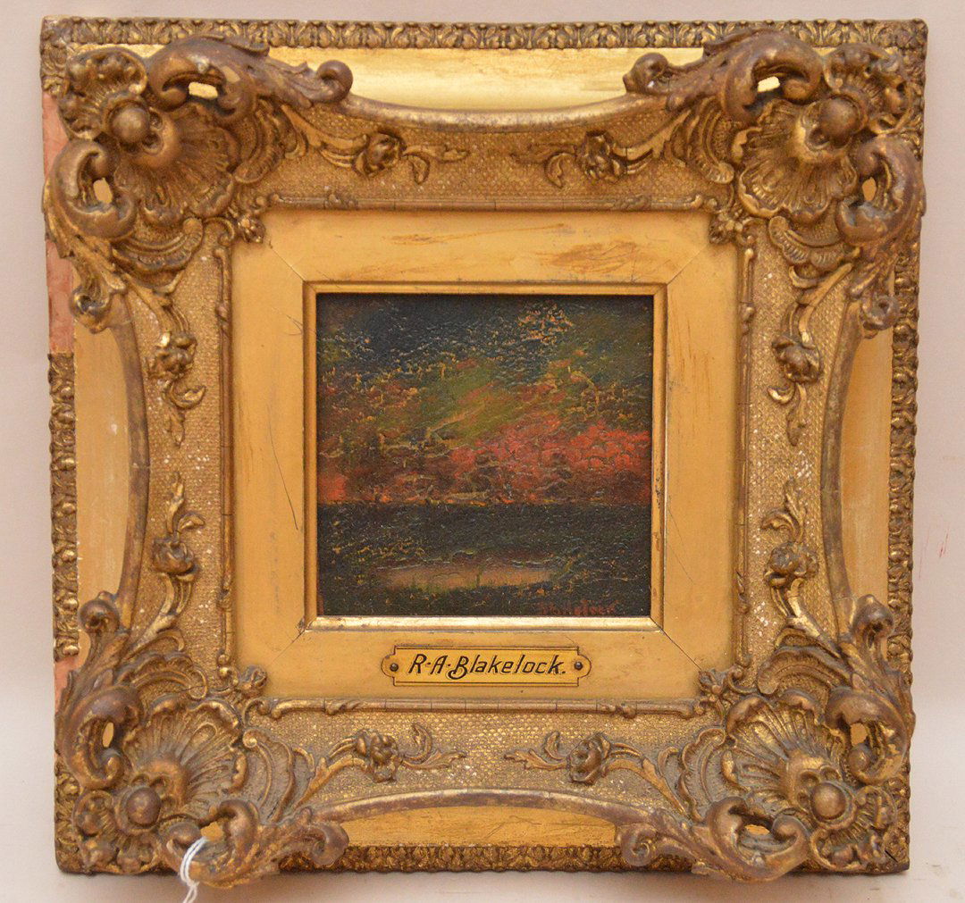 Ralph Albert Blakelock (AMERICAN, 1847-1919) oil on (1 of 6)