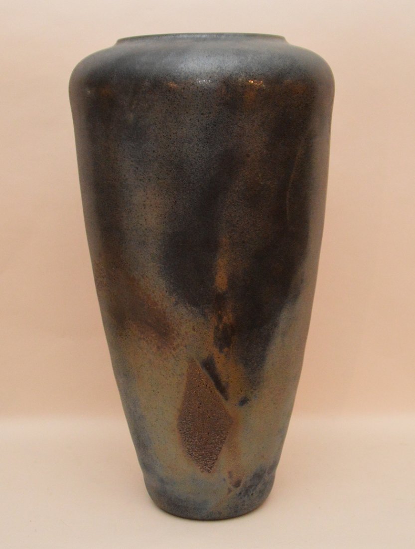 Modern Murano artist signed vase, Cenedese, cased black (1 of 8)