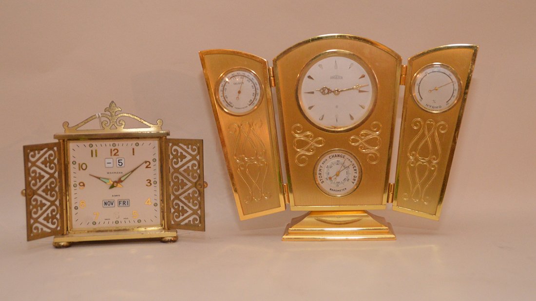 2 clocks, 1 Wakmann with calendar and hinged Angelus (1 of 7)