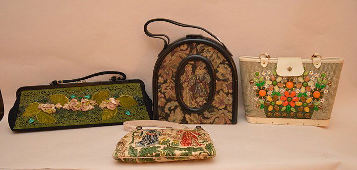 Set of 4 vintage purses/handbags, (1) Rosenfeld (1 of 6)