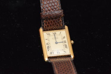 Cartier Men S Tank Watch Vermeil Gold Over Sterling Feb 24 2016 Bill Hood Sons Art Antique Auctions In Fl