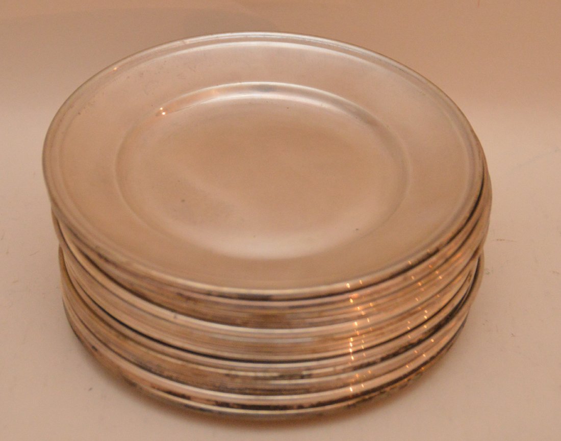 21 assorted sterling butter plates, most matching, (1 of 3)