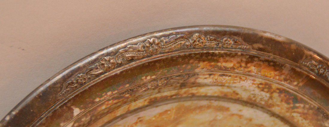 2 sterling plates, 20ozt, 10"dia & 10 1/2"dia (1 of 3)