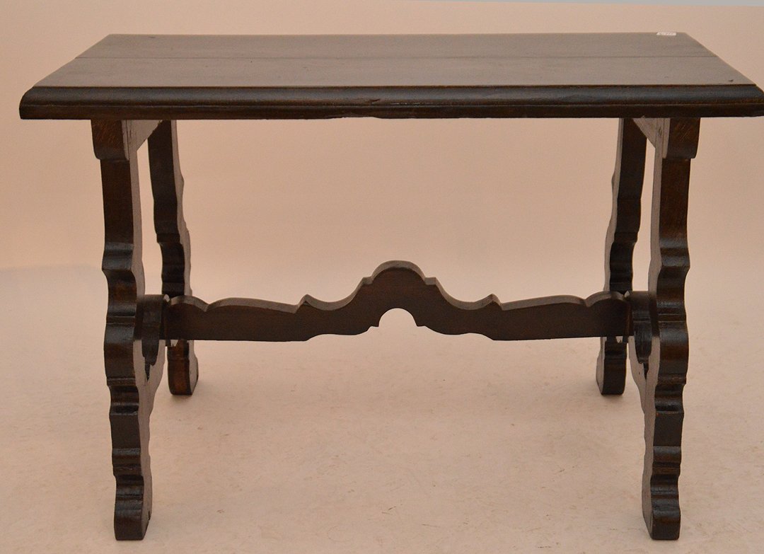 Wood Spanish Colonial style table, 24"h x 35"w x 17"d (1 of 4)