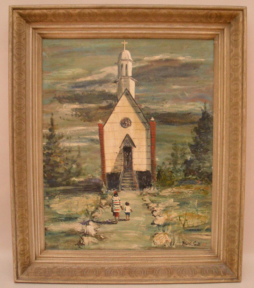 M. E. Smith (American 20th Cent). "Rural Church Goers" (1 of 7)