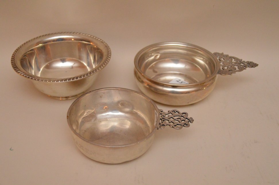 2 sterling porringer bowls & sm. Revere bowl, 17ozt (1 of 4)