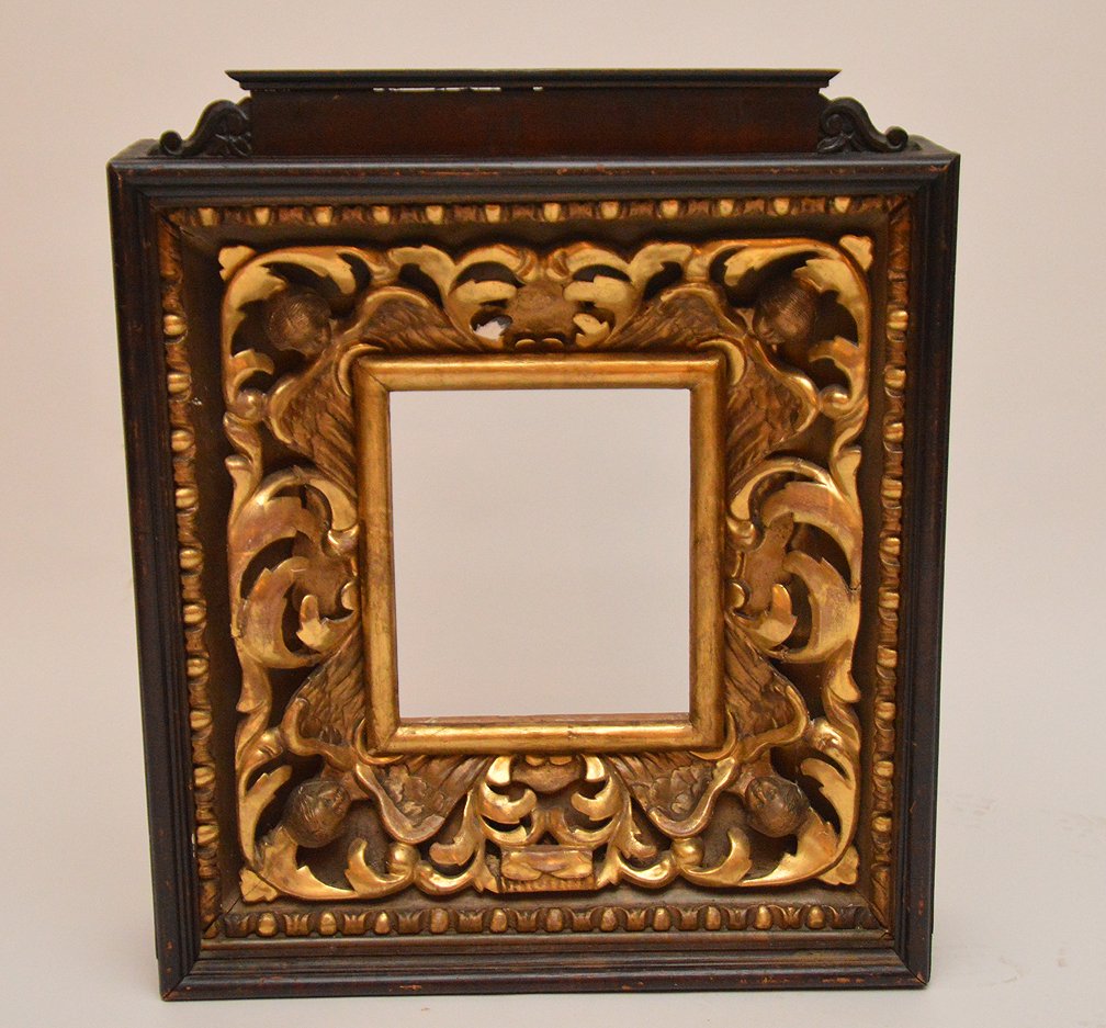 18th c. Italian carved and gilded shadow box frame, (1 of 4)