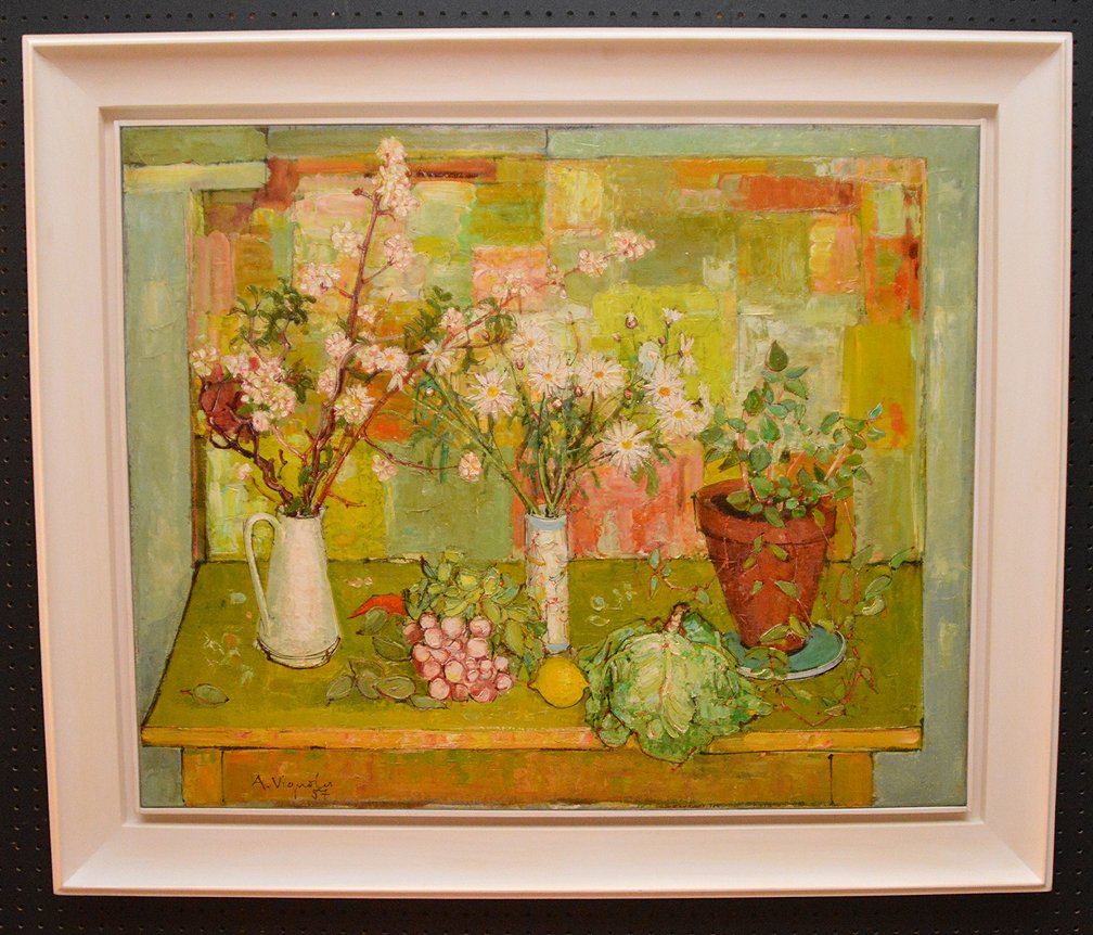 Andre Vignoles (French, b. 1920) Flower in a window, (1 of 7)