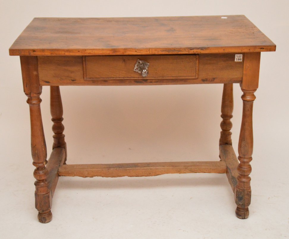 French 18th c. work table with single drawer and (1 of 5)