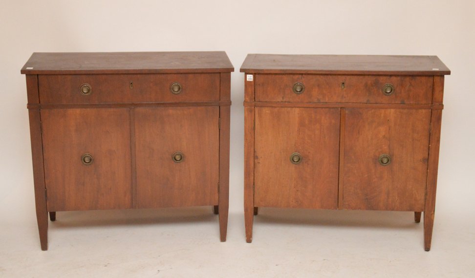 Pair primitive Continental commodes, single drawers (1 of 6)