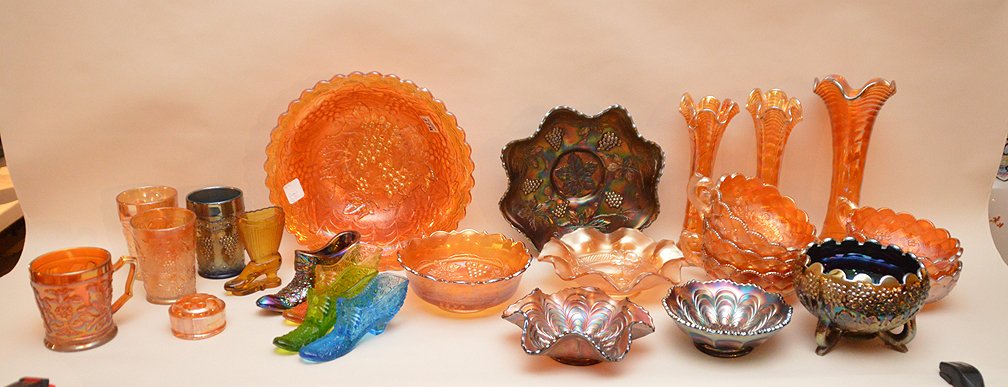 24pcs. Of assorted carnival glass, incl;  various sized (1 of 6)
