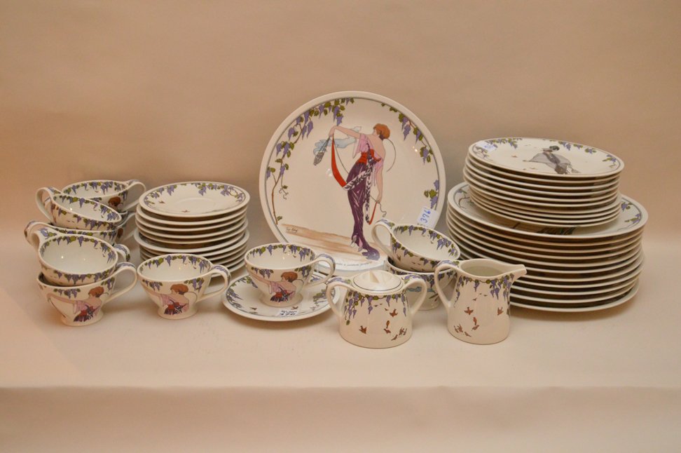 Villeroy & Boch Erte dinner set, Design 1900: Villeroy & Boch Erte dinner set, Design 1900