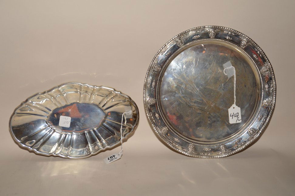 Sterling bread tray 11 1/2" long 9oz troy. Together (1 of 5)