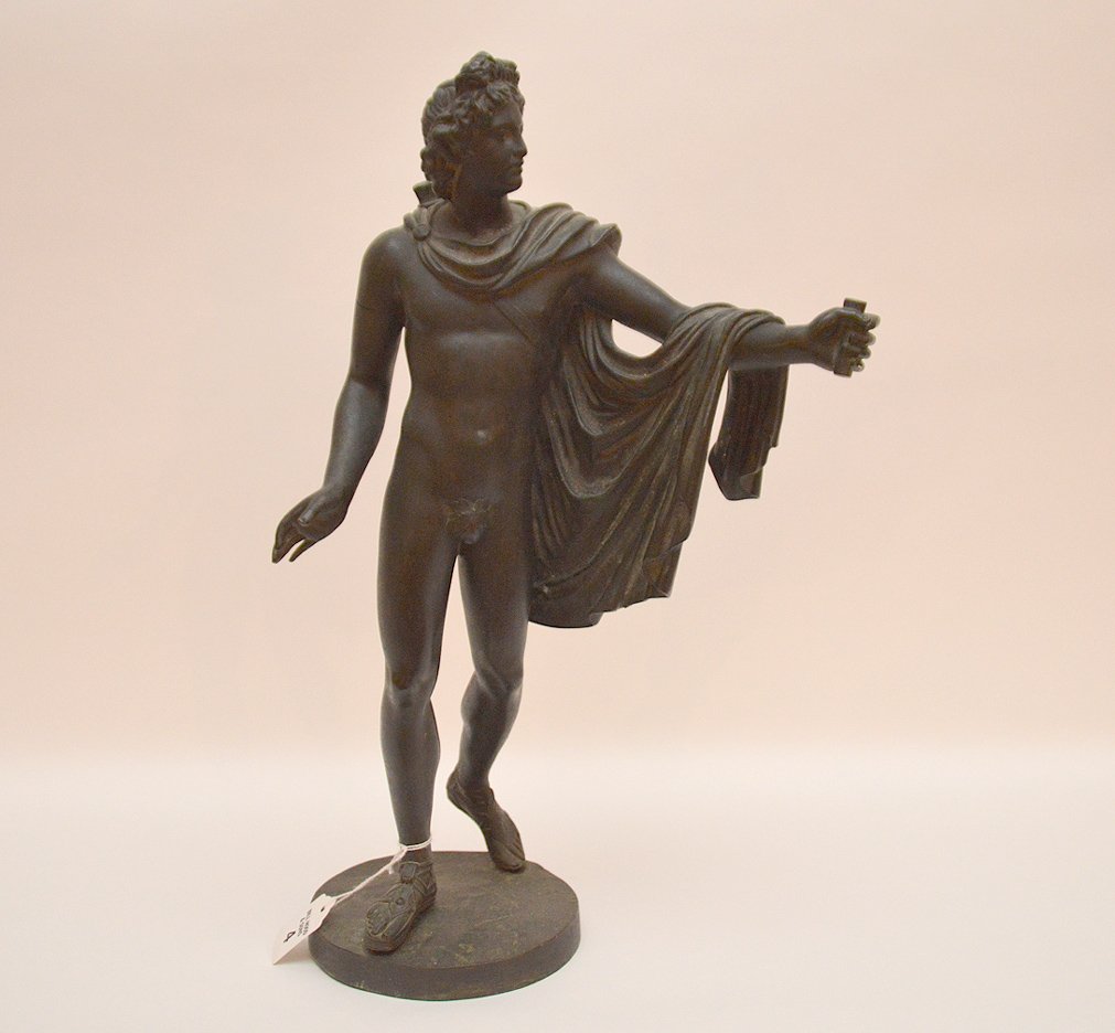 Antique Bronze Sculpture Of A Roman Soldier.  Ht. 17 (1 of 8)