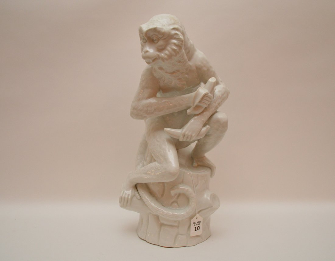 Large KPM Porcelain Monkey Figure.  Ht 17" (1 of 7)