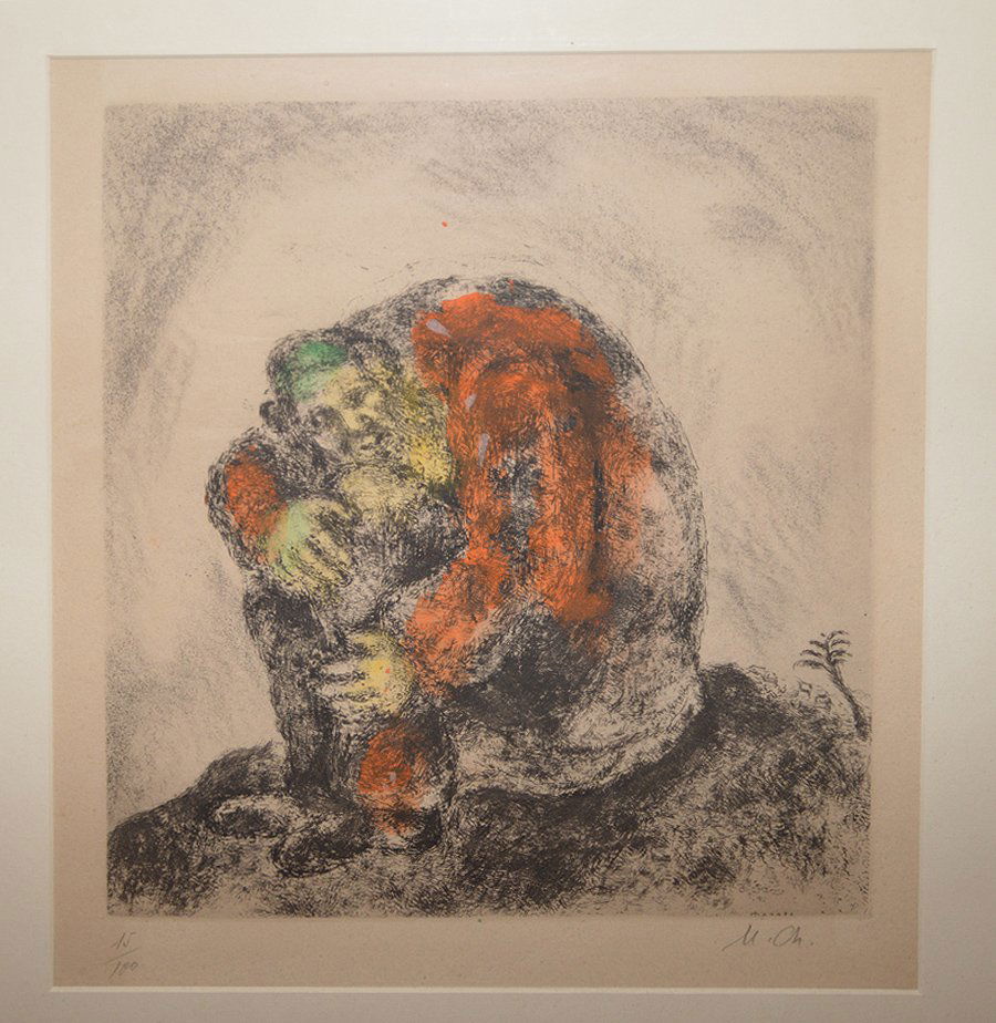 Marc Chagall Etching. Elijah on Mt. Carmel, pl.86 (from (1 of 6)