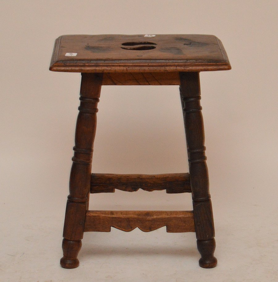 19th c. joint stool, 20"h x 16"w x 11"d (1 of 4)