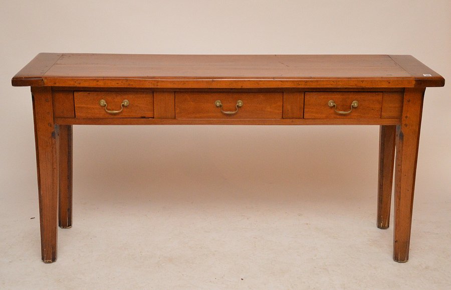 Console with 3 side by side drawers, 30 1/2"h x 19"w x: Console with 3 side by side drawers, 30 1/2"h x 19"w x 34"d