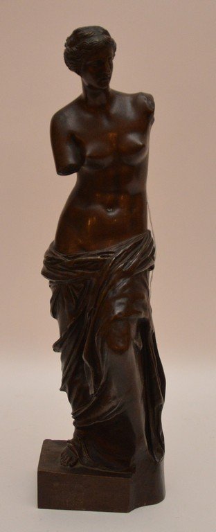 Antique Bronze Sculpture signed Musee Du Louvre.  Ht. (1 of 6)
