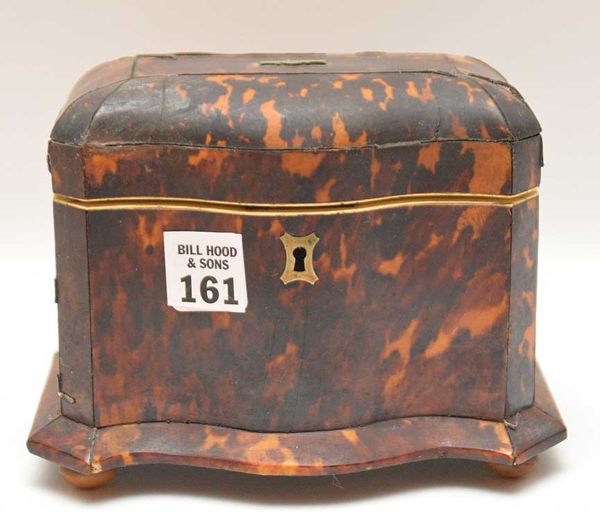 19th Century Tea Caddy.  Ht. 5 1/2" W. 7" D. 4 3/4" (1 of 7)
