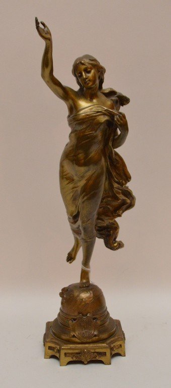 Bronze Sculpture Signed A Gaudez HC.  Ht. 15 1/2" (1 of 8)