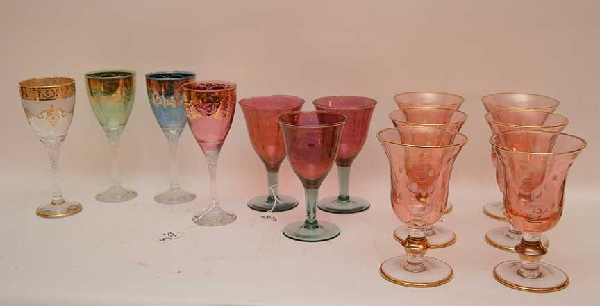 Lot 13 Assorted Stems.  Tallest Ht. 7 1/2" (1 of 3)