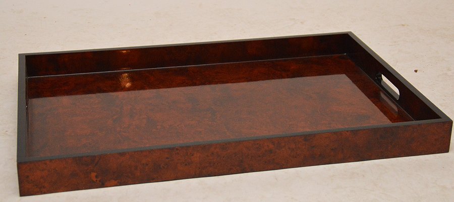 William Sonoma burl wood serving tray, 20" x 30" (1 of 4)
