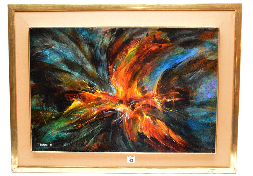 Leonardo Nierman (Mexican, B. 1932) abstract, (1 of 7)