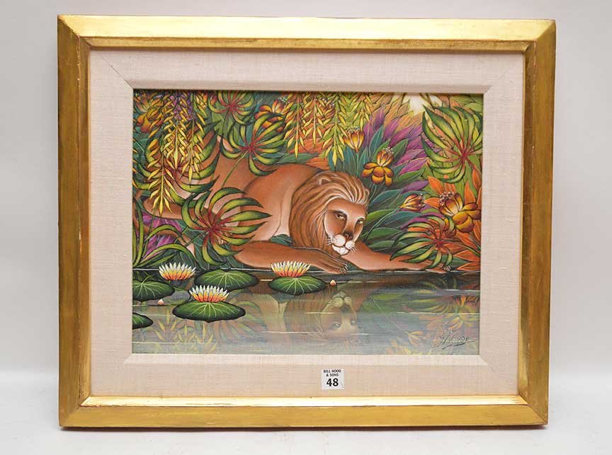 GUSTAVO NOVOA, (Chilean, b. 1940) oil on canvas board, (1 of 6)