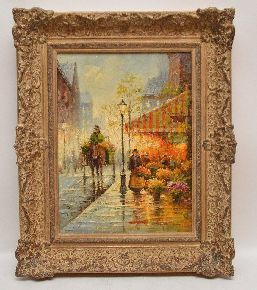 Rene Rambert (French, 19th/20th Century), oil on board, (1 of 5)