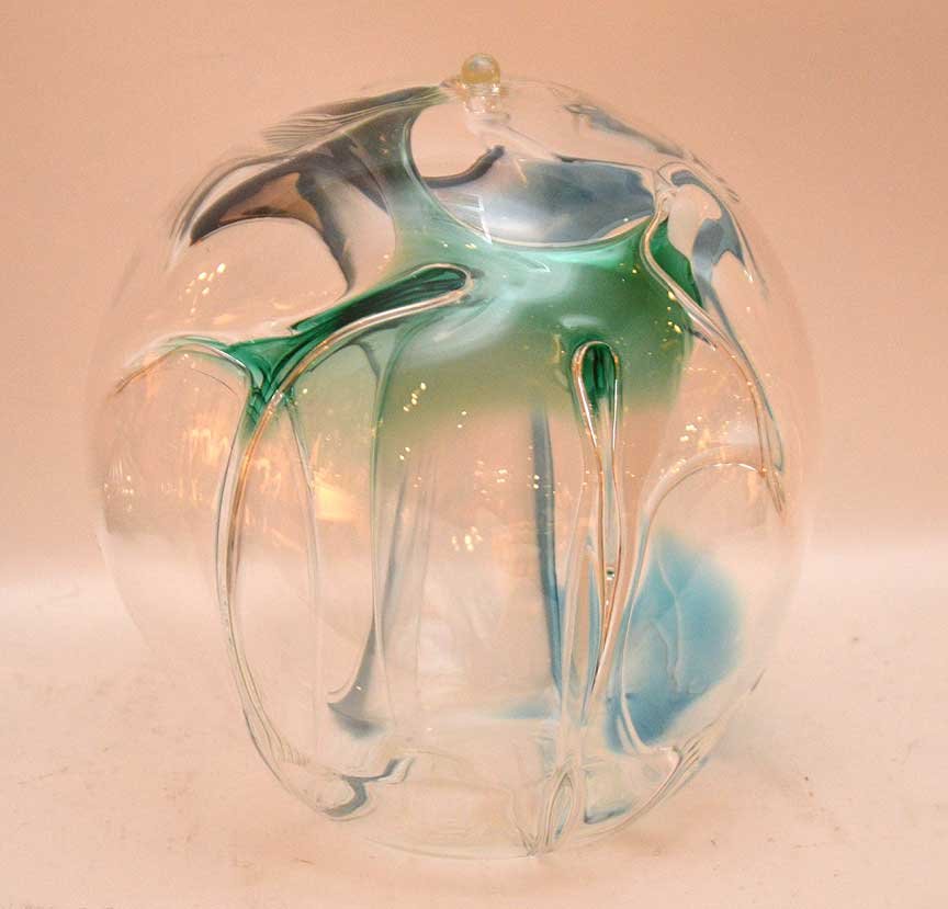 Murano glass sphere, 12""h: Murano glass sphere, 12""h