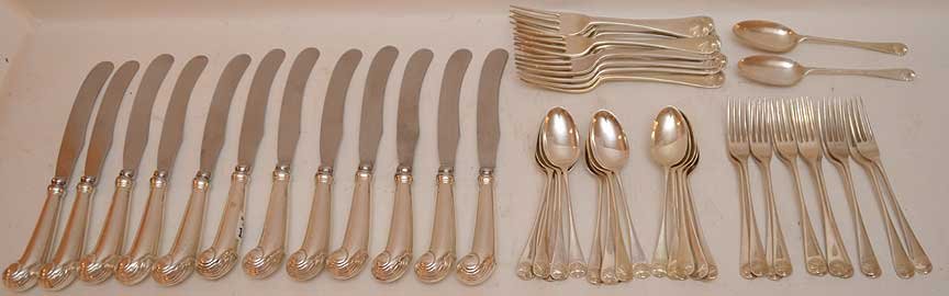 Stieff sterling flatware ""Shell"" pattern by (1 of 5)