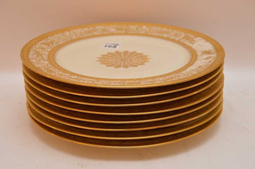 8 Bavarian plates, ""Heinrich & Co."" 11""dia (1 of 6)