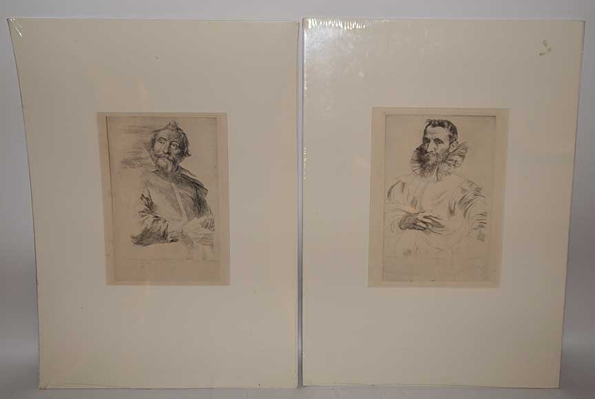 2 pcs. Anthony Van Dyck  (Flemish 1599 - 1641) (1 of 3)