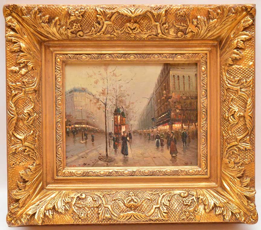 Paul Renard (French 1941-1997) oil on board, Paris (1 of 5)