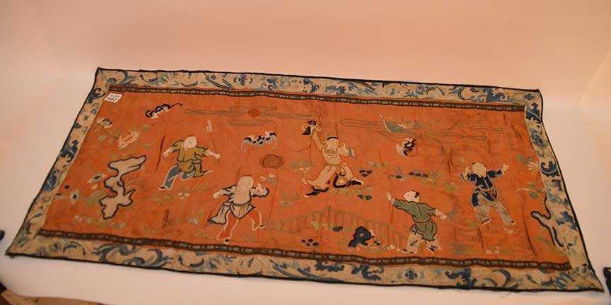 Chinese antique embroidery, 24 1/2" x 16": Chinese antique embroidery, 24 1/2" x 16"