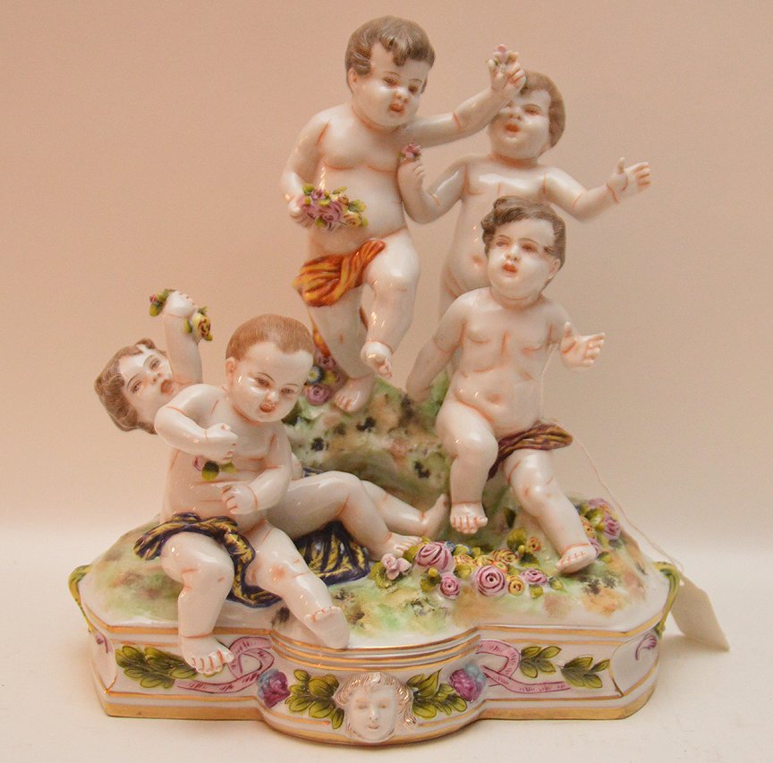 Capodimonte Porcelain Figural Group. Ht. 10" (1 of 5)
