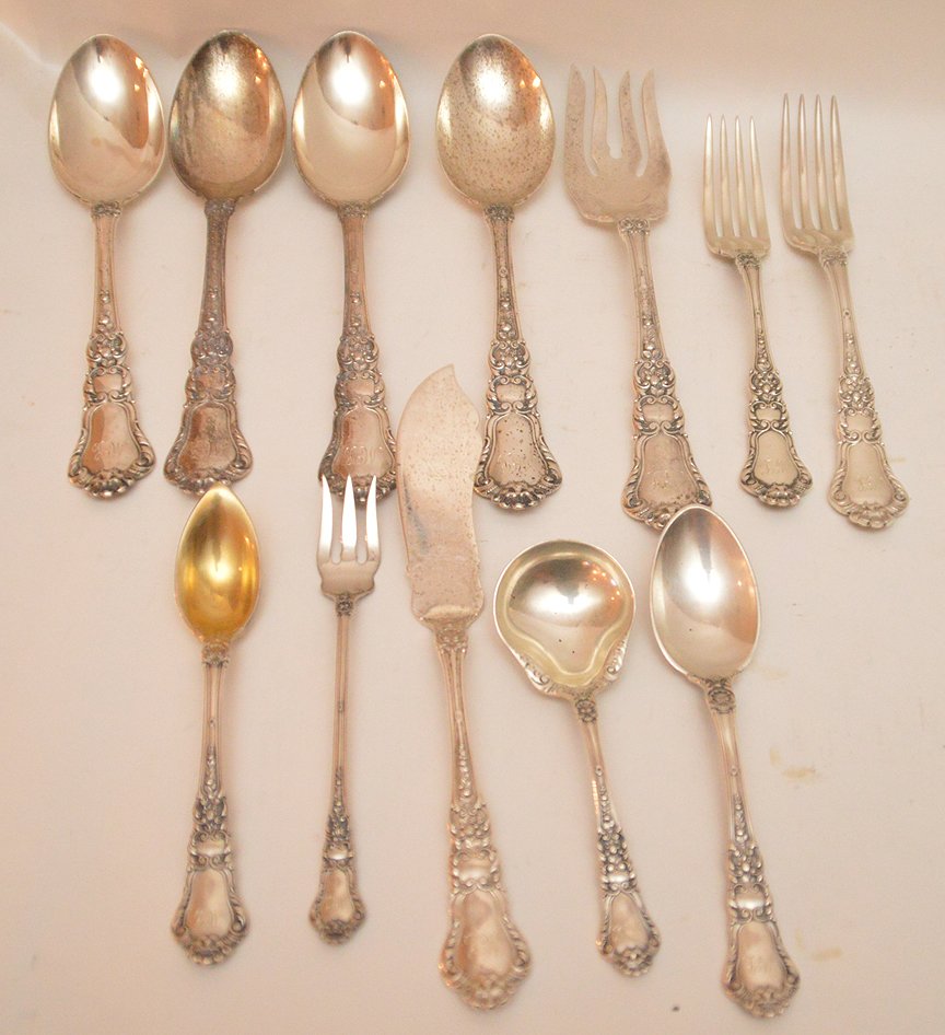12 Pieces Assorted Gorham Sterling Flatware.  24oz. (1 of 3)