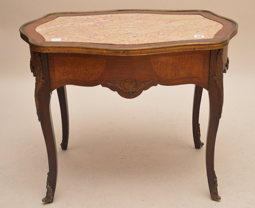 French marble top side table with gilt metal mounts, (1 of 4)