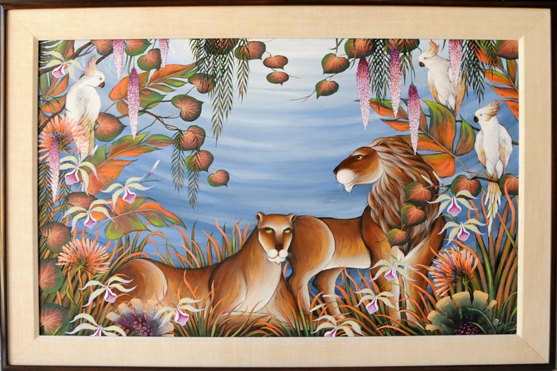 Gustavo Novoa (Chilean, born 1941) oil on canvas, Large (1 of 7)