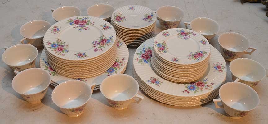 Lenox porcelain partial china service, incl; 10 dinner (1 of 3)