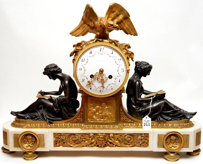 19th C. French Mantle clock Louis XVI (1 of 10)