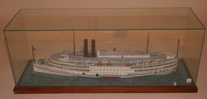 Model Ship, Priscilla, Fall River Line, wood (1 of 7)