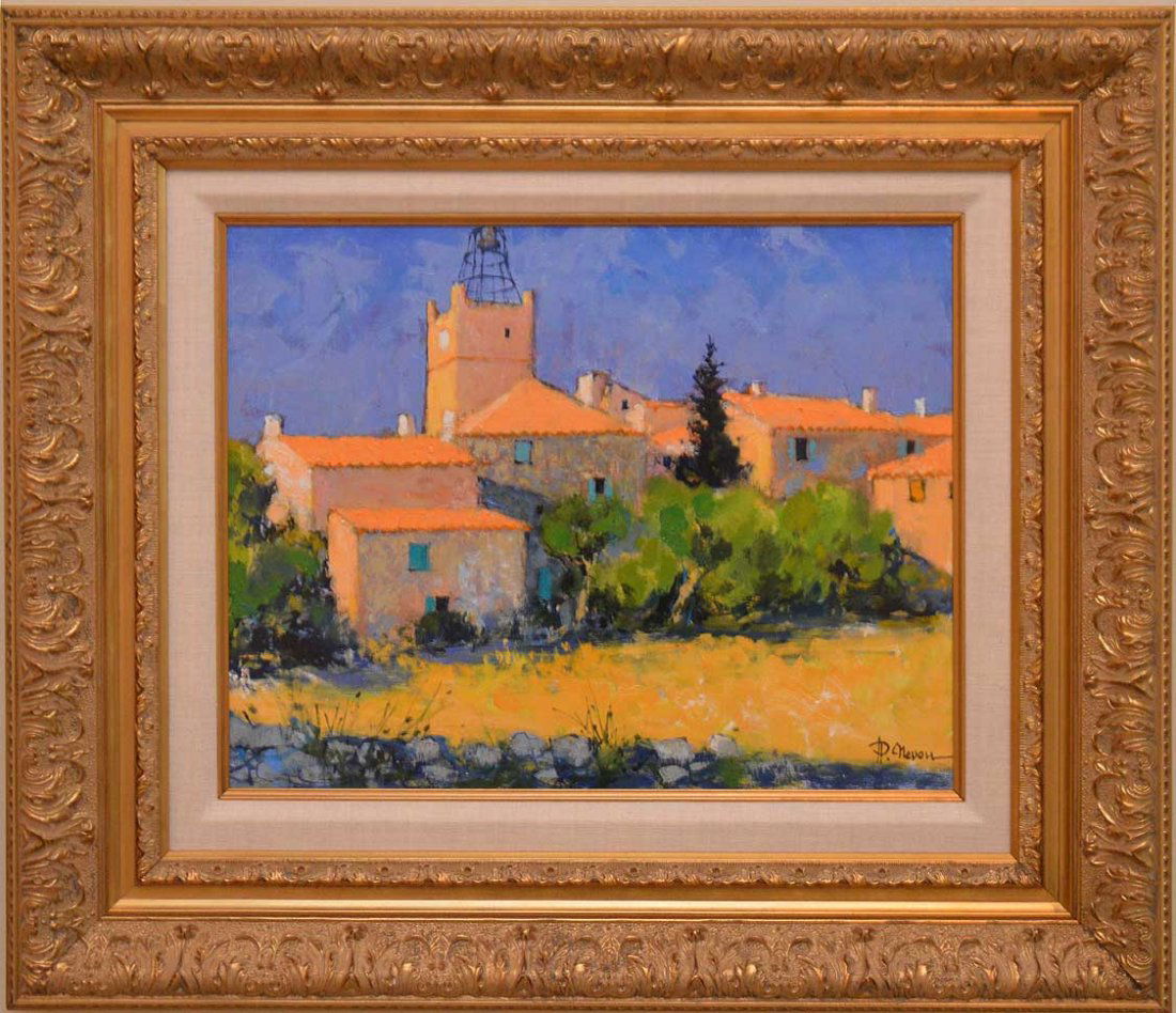Pierre Neven, French landscape with houses, oil on (1 of 5)