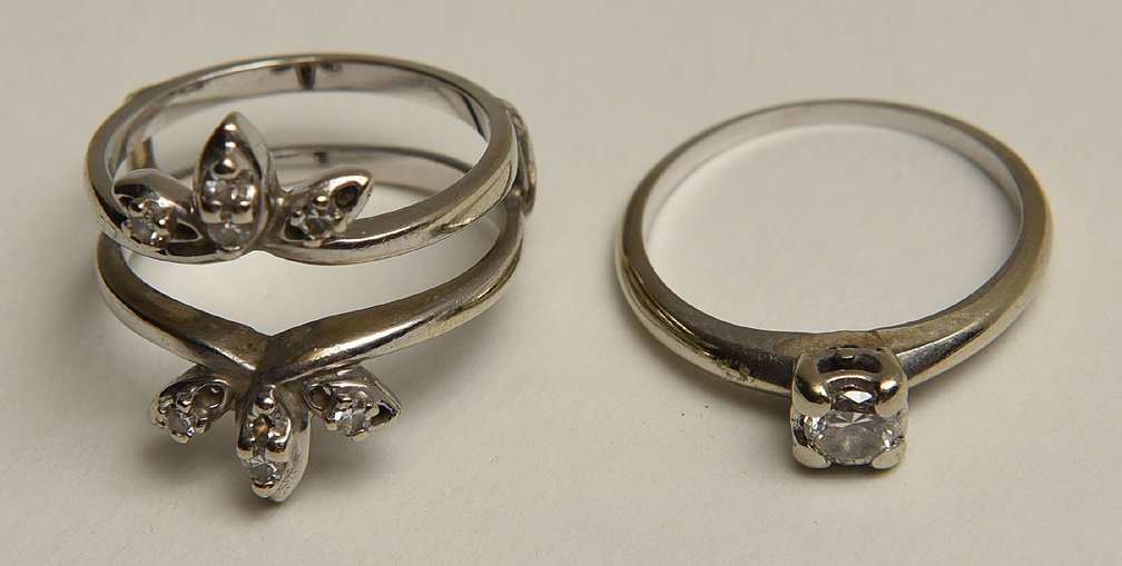 Ladies 14kt white gold, .25 carat European cut diamond (1 of 3)